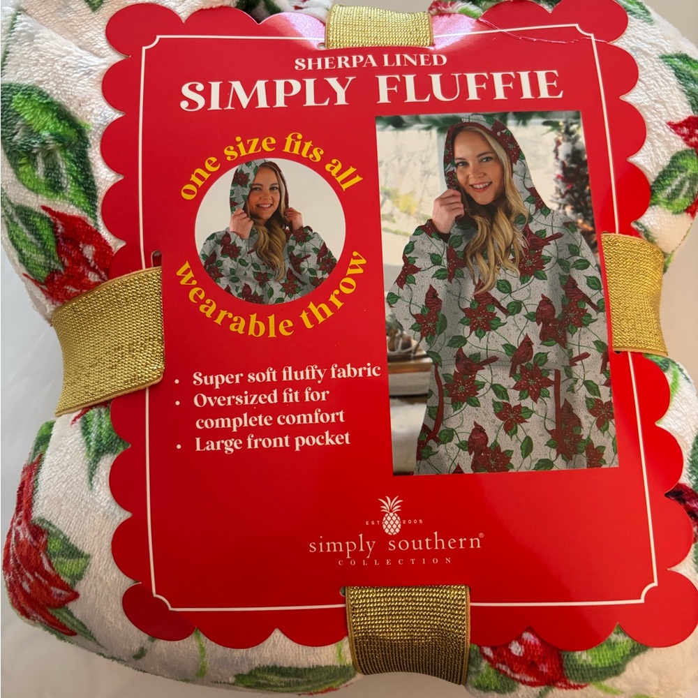 Simply Southern Sherpa Lined Wearable Throw - Holiday Design